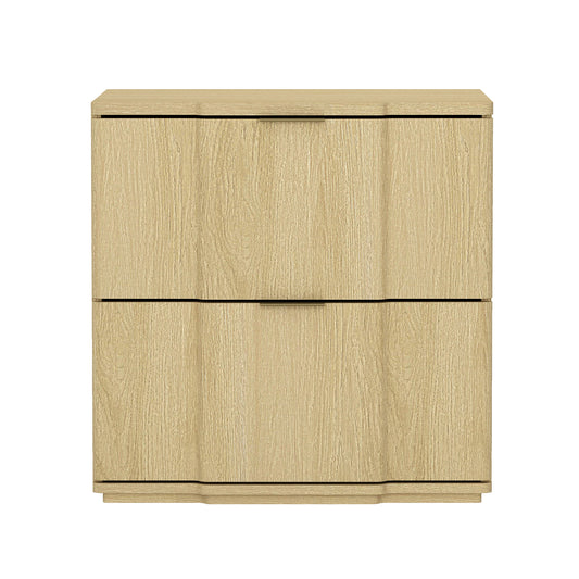 Nightstand in Natural and Gold