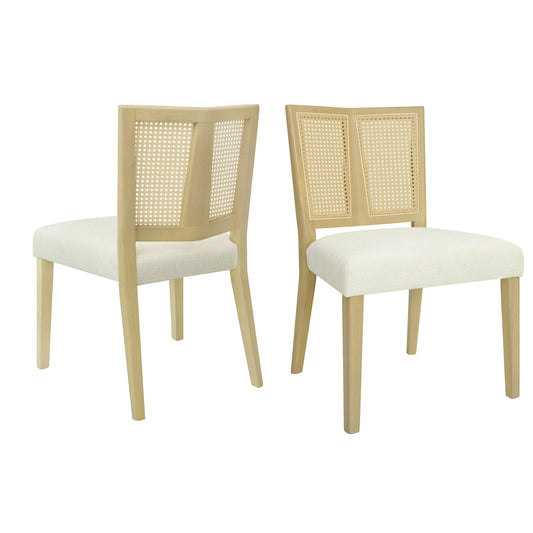 Mid-Century Rattan Dining Chair Without Arms Set of 2