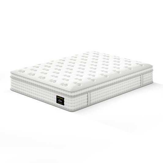 12'' Hybrid Mattress - Queen, Memory Foam & Pocket Springs for Pressure Relief, Fiberglass Free