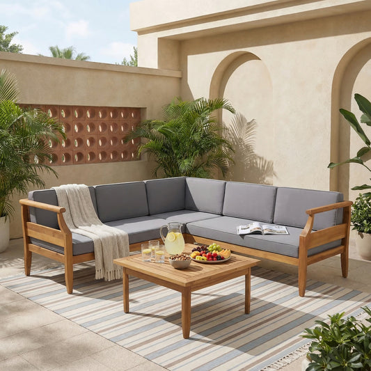 ASTON 4-PIECE SOFA SET, DARK GRAY