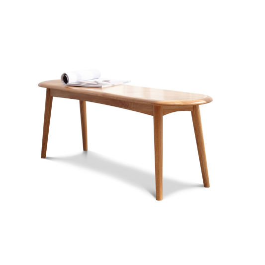Natural Oak Wood Dining Bench Table Bench with Solid Oak Construction and Unique Design
