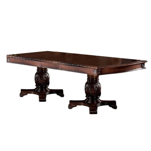 Chateau Cherry Finish De Ville Dining Table w/ Extension Leaf