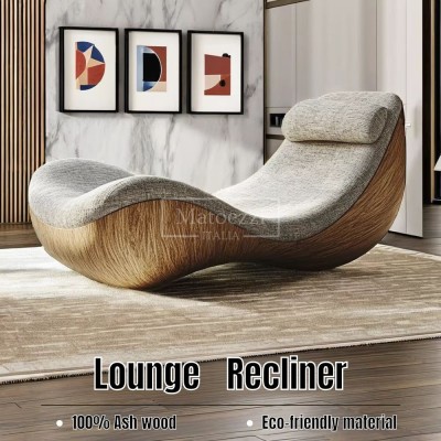 Modern Style Living Room Solid Wood Sofa Chair Lounge Accent Chair Recliner for Home Office Apartment Hotel Furniture Set