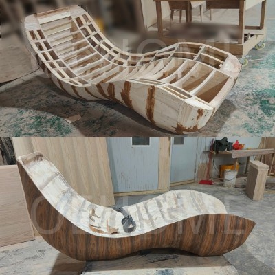 Modern Style Living Room Solid Wood Sofa Chair Lounge Accent Chair Recliner for Home Office Apartment Hotel Furniture Set