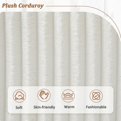 Modular Oversized U-shaped Sectional Sofa Set with Chaise Lounge and Sofa Bed Modern Design Corduroy Upholstery