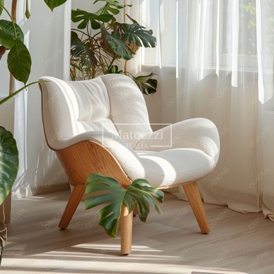 Solid Wood Frame Single Leisure Chair
