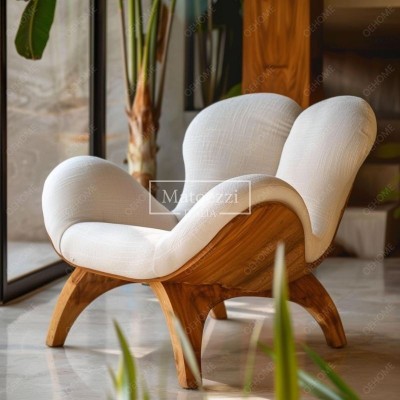 Solid Wood Frame Single Leisure Chair