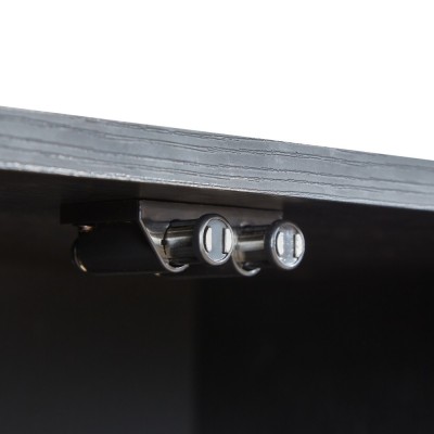 64-Inch Modern Wavy TV Stand Wooden Storage Cabinet Press-to-Open Doors Durable Eco-Friendly Home Furniture for Living Room