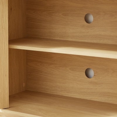 64-Inch Modern Wavy TV Stand Wooden Storage Cabinet Press-to-Open Doors Durable Eco-Friendly Home Furniture for Living Room