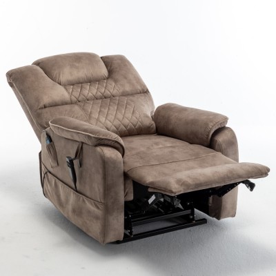 Electric Lift Recliner Chair Modern Design Motor 180 Full Flat Power Lounge Extendable Metal Legs Elderly Oversized 25'' Seat