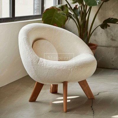 Solid Wood Frame Single Leisure Chair