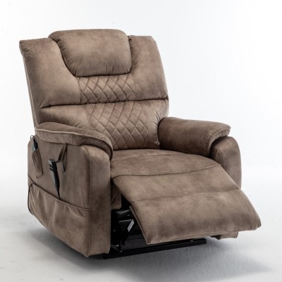 Electric Lift Recliner Chair Modern Design Motor 180 Full Flat Power Lounge Extendable Metal Legs Elderly Oversized 25'' Seat