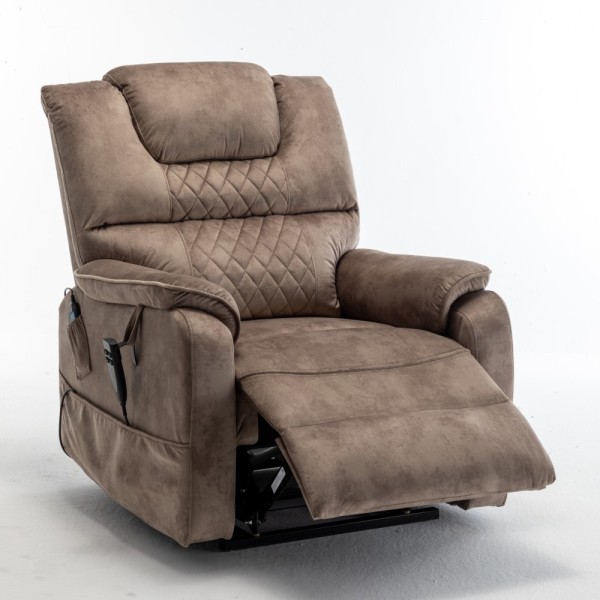 Electric Lift Recliner Chair Modern Design Motor 180 Full Flat Power Lounge Extendable Metal Legs Elderly Oversized 25'' Seat
