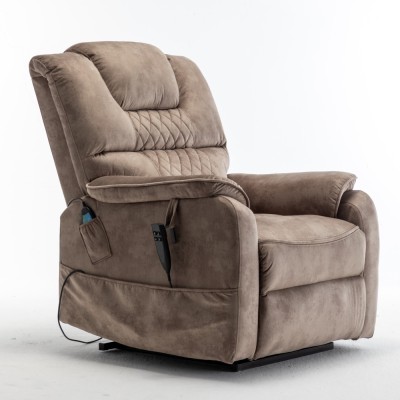Electric Lift Recliner Chair Modern Design Motor 180 Full Flat Power Lounge Extendable Metal Legs Elderly Oversized 25'' Seat
