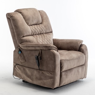 Electric Lift Recliner Chair Modern Design Motor 180 Full Flat Power Lounge Extendable Metal Legs Elderly Oversized 25'' Seat