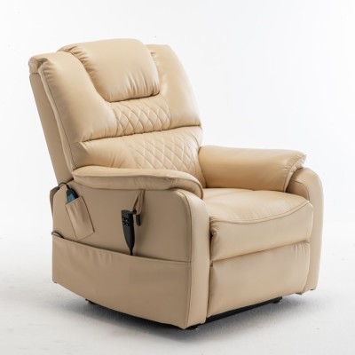 Electric Lift Recliner Chair Modern Design Motor 180 Full Flat Power Lounge Extendable Metal Legs Elderly Oversized 25'' Seat