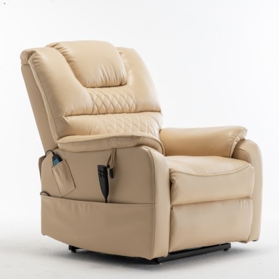 Electric Lift Recliner Chair Modern Design Motor 180 Full Flat Power Lounge Extendable Metal Legs Elderly Oversized 25'' Seat