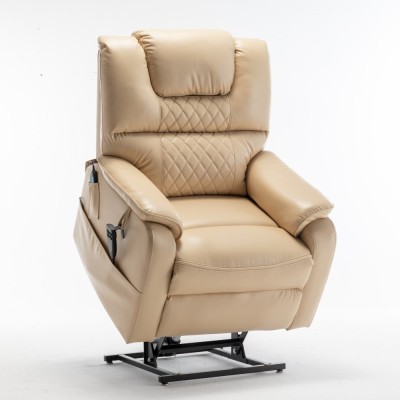 Electric Lift Recliner Chair Modern Design Motor 180 Full Flat Power Lounge Extendable Metal Legs Elderly Oversized 25'' Seat