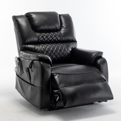 Electric Lift Recliner Chair Modern Design Motor 180 Full Flat Power Lounge Extendable Metal Legs Elderly Oversized 25'' Seat