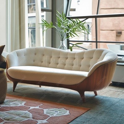 Modern Home Interior Design Comfortable Foam Cushion Wooden Frame Solid Wood Sofa Set Furniture for Living Room