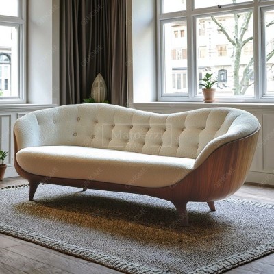 Modern Home Interior Design Comfortable Foam Cushion Wooden Frame Solid Wood Sofa Set Furniture for Living Room