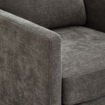 30.7" Square Modern Ergonomic Upholstered Swivel Accent Chair 360 Comfy Lounge Armchair Living Room Bedroom Apartment Home Villa