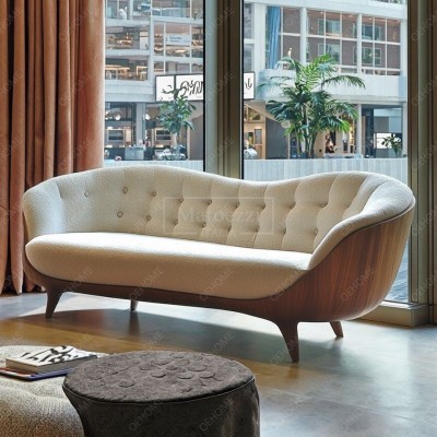 Modern Home Interior Design Comfortable Foam Cushion Wooden Frame Solid Wood Sofa Set Furniture for Living Room