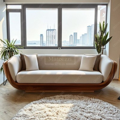 Modern Home Interior Design Comfortable Foam Cushion Wooden Frame Solid Wood Sofa Set Furniture for Living Room