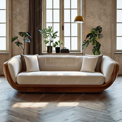 Modern Home Interior Design Comfortable Foam Cushion Wooden Frame Solid Wood Sofa Set Furniture for Living Room