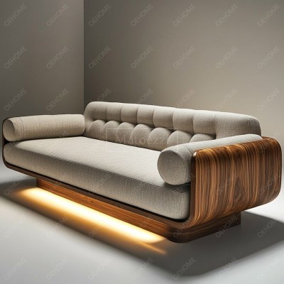 European Style Minimalist Living Room Modern Luxury White Leisure Wooden Leg Sofa Set Furniture Lounge Suite Couches Sofa