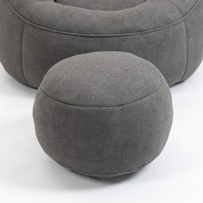 Bean Bag Sofa Chair High Pressure Foam Padded Modern Design Durable Living Room & Home Office Footrest