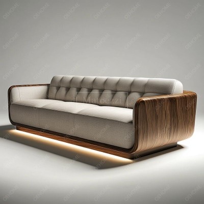 European Style Minimalist Living Room Modern Luxury White Leisure Wooden Leg Sofa Set Furniture Lounge Suite Couches Sofa
