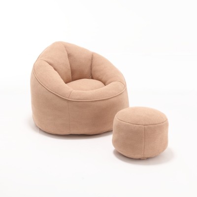 Bean Bag Sofa Chair High Pressure Foam Padded Modern Design Durable Living Room & Home Office Footrest