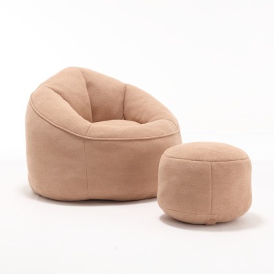 Bean Bag Sofa Chair High Pressure Foam Padded Modern Design Durable Living Room & Home Office Footrest
