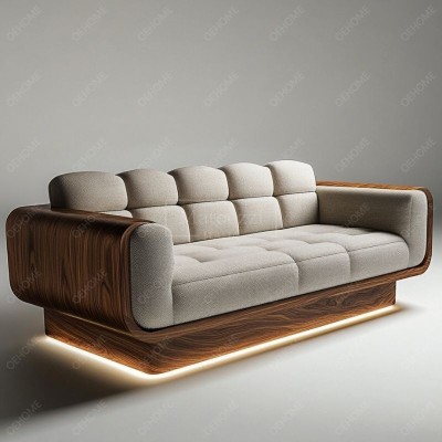 European Style Minimalist Living Room Modern Luxury White Leisure Wooden Leg Sofa Set Furniture Lounge Suite Couches Sofa