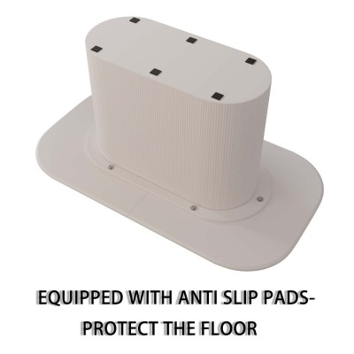 MDF Eco-Friendly Durable Cream Style Dining Table 4-8 Person Vertical Striped Legs Thick Elegant Home Kitchen Table