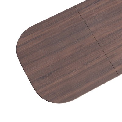 MDF Eco-Friendly Durable Cream Style Dining Table 4-8 Person Vertical Striped Legs Thick Elegant Home Kitchen Table