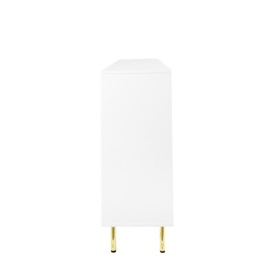 3-Door Large Storage Sideboard with Gold Handles for Kitchen, Dining Room and Living Room