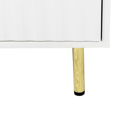 3-Door Large Storage Sideboard with Gold Handles for Kitchen, Dining Room and Living Room