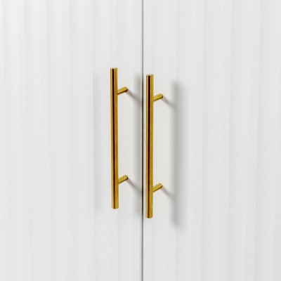 3-Door Large Storage Sideboard with Gold Handles for Kitchen, Dining Room and Living Room