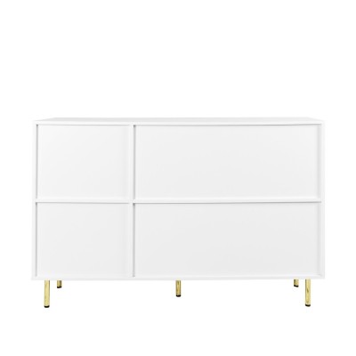 3-Door Large Storage Sideboard with Gold Handles for Kitchen, Dining Room and Living Room