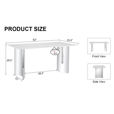 Modern Minimalist Dining Table Black Patterned Glass Desktop Golden Metal Legs Eco-friendly Durable Home Furniture for Hotels