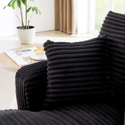 Indoor Single Chaise Sofa, Modern Corduroy Upholstery, No Assembly Required,Comfy Sleeper for Living Room,Office,Apartment