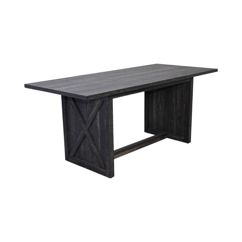 70.87' Farmhouse Large Dining Table for 6-8 People,  Rectangular Wood Dining Table, Rustic Kitchen Dinner Table with X Solid Legs for Dining Room & Living Room,  Gray