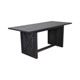 70.87' Farmhouse Large Dining Table for 6-8 People,  Rectangular Wood Dining Table, Rustic Kitchen Dinner Table with X Solid Legs for Dining Room & Living Room,  Gray