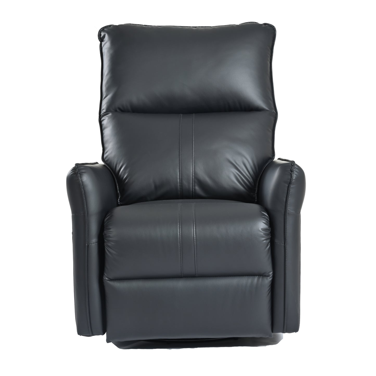 Elegant Black PU Power Swivel Rocker Recliner Chair for Adults with Electric Reclining and 270° Swivel Function