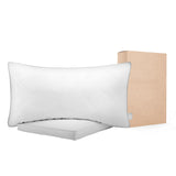 Bed Pillows for Sleeping, Set of 2, King Size Luxury Quality Hotel Pillows with Original Down Alternative Filling, Supportive and Fluffy, Bedding for Back, Stomach and Side Sleepers, White
