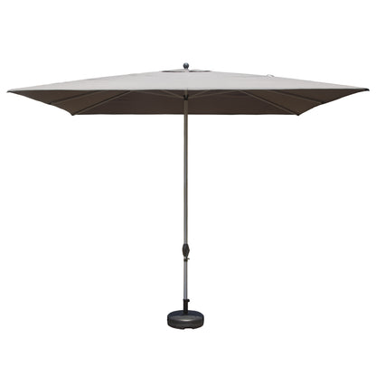Rectangle Patio Umbrella with Crank Lift and Tilt Function, Grey (Base not included)
