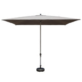 Rectangle Patio Umbrella with Crank Lift and Tilt Function, Grey (Base not included)