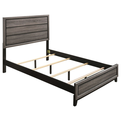 Cabrillo Grey Oak 5-Piece Full Bedroom Set with Storage, Transitional Style in Grey Oak Finish on Engineered Wood, 78.75L x 57.25W x 56.5H inches